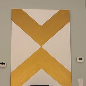 Modern Gold and White Wall Art